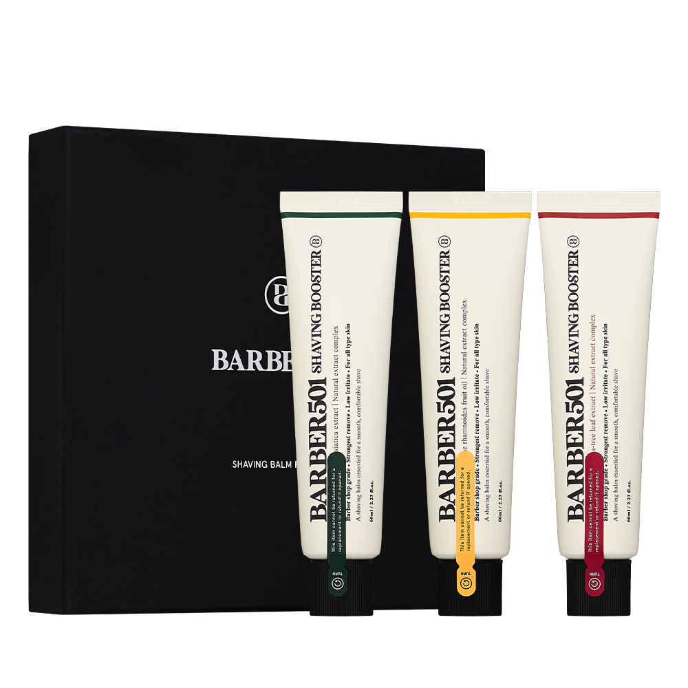 BARBER501 Shaving Booster Balm Set (3-in-1) – 66ml x 3 stuks
