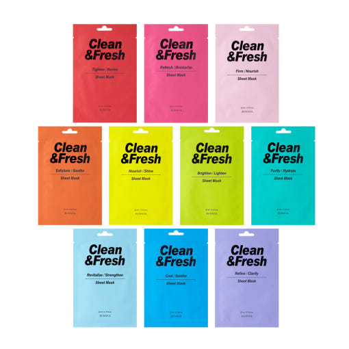 EUNYUL Clean & Fresh Sheet Mask (22ml x 30 stuks – 10 varianten)